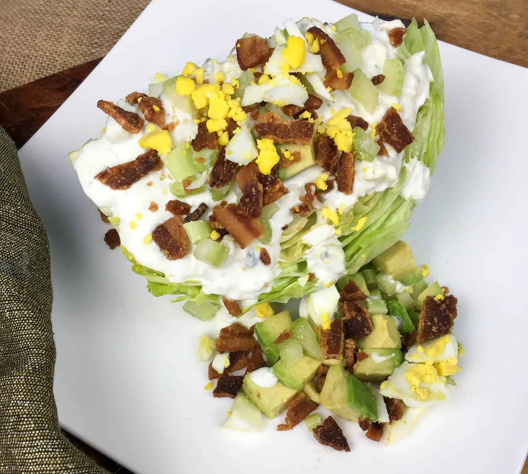 Easy Wedge Salad with Homemade Blue Cheese Dressing